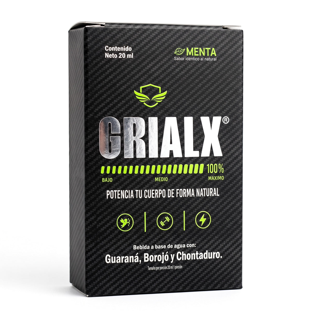 Caja de GRIALX Menta de 12 sobres
